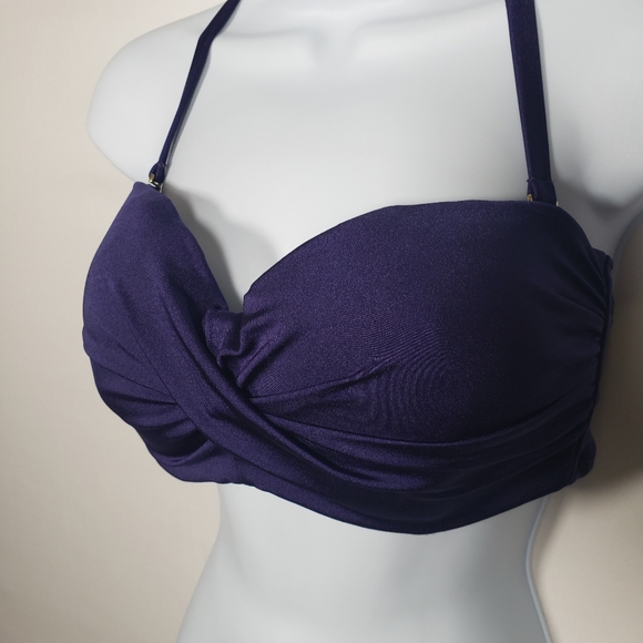 Victoria Secret Navy Blue Swim Bikini Top Size 36D - Picture 4 of 6